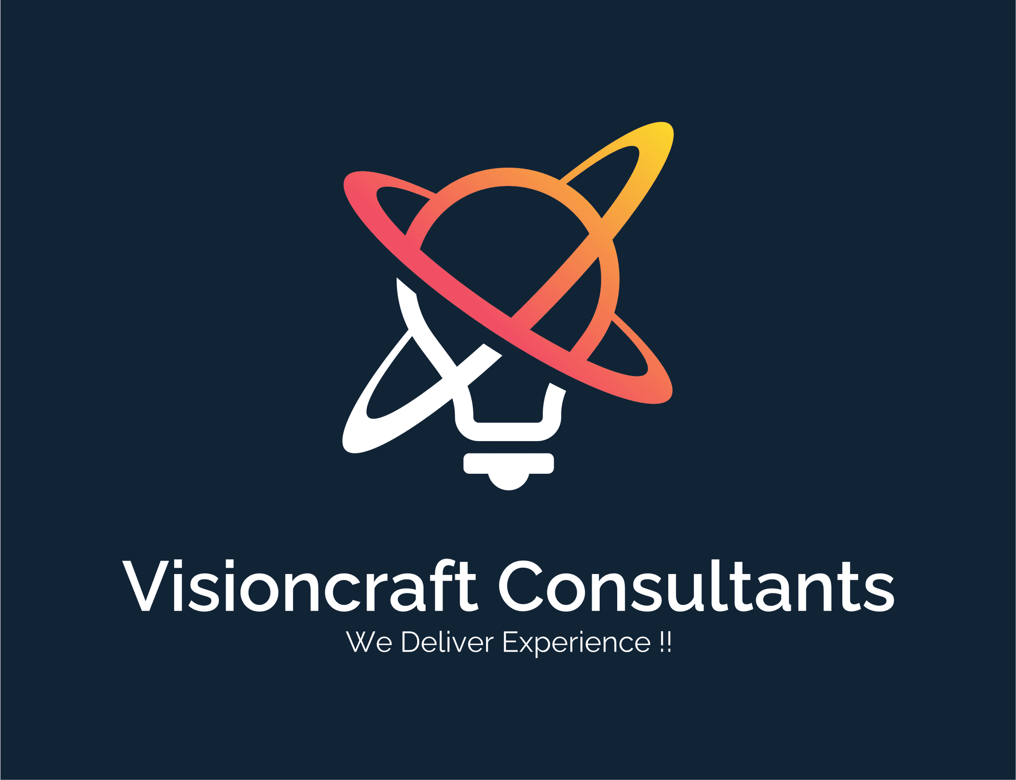 Visioncraft Consultants Logo with Tagline 'We Deliver Experience'